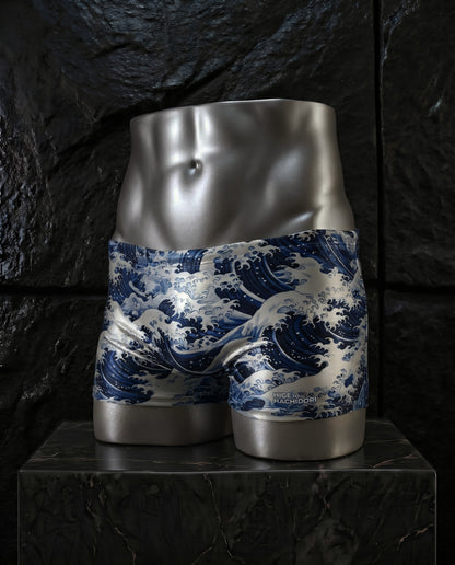 Japanese Pattern Wave Box Blue