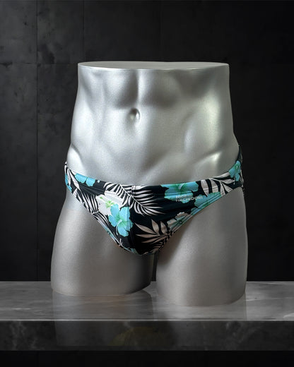 Golden leaf bikini - black